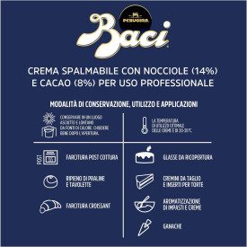 BACI PERUGINA 3 KG SPREADABLE CREAM FOR FILLING | Nestlé | 8000300413663 | Certifications: gluten free, palm oil free; Pack: buc