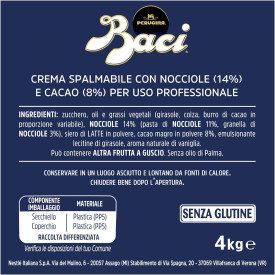 BACI PERUGINA 3 KG SPREADABLE CREAM FOR FILLING | Nestlé | 8000300413663 | Certifications: gluten free, palm oil free; Pack: buc