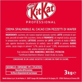 KITKAT 3 KG SPREADABLE CREAM FOR FILLING Nestlé | bucket of 3 kg | The 3kg KitKat® spreadable Cream, with 3.7% cocoa and 2.9% co