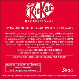 KITKAT 3 KG CREMA SPALMABILE PER FARCITURA | Nestlé |  8000300416732 | secchiello da 3 kg | La crema spalmabile KitKat® 3kg, con