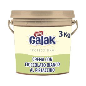 GALAK 3 KG PISTACHIO SPREADABLE CREAM FOR FILLING | SENG | bucket of 3 kg | The unmistakable taste of Galak® white chocolate cre