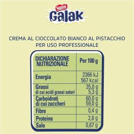 GALAK 3 KG CREMA AL PISTACCHIO SPALMABILE PER FARCITURA Nestlé | secchiello da 3 kg | Il sapore inconfondibile di Galak® crema a