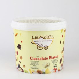 PASTA CIOCCOLATO BIANCO | Leagel | secchiello da 3,5 kg. | Pasta a base di cioccolato bianco Certificazioni: senza glutine; Conf