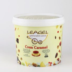 CREM CARAMEL PASTE | Leagel | bucket of 3,5 kg. | Crem Caramel gelato paste. Certifications: gluten free; Pack: bucket of 3,5 kg