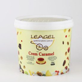 PASTA CREM CARAMEL | Leagel | secchiello da 3,5 kg. | Pasta per gelati al gusto Crem Caramel Certificazioni: senza glutine; Conf