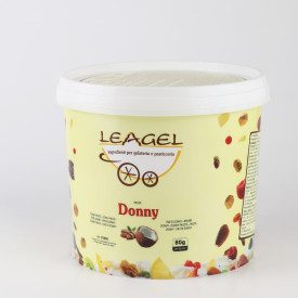 PASTA DONNY | Leagel | secchiello da 3,5 kg. | Pasta a base di cioccolato bianco, mandorle e rapè di cocco. Certificazioni: senz