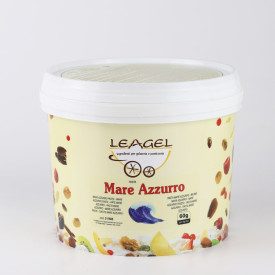 BLUE SEA PASTA | Leagel | bucket of 3,5 kg. | Vanilla and anise-flavoured ice cream paste, blue colour. Certifications: gluten f