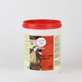 CRUNCHY RHUM PASTE IN JAR | Leagel | jar of 1,2 kg. | Rum-flavored crunchy paste for ice cream and pastry preparations. Certific