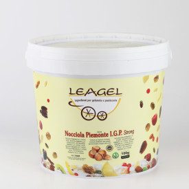 PASTA NOCCIOLA PIEMONTE IGP STRONG | Leagel | secchiello da 5 kg. | Pasta pura di nocciole. Certificata IGP Piemonte. VeganOK. C