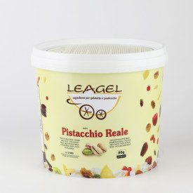 PASTA PISTACCHIO REALE | Leagel | secchiello da 3 kg. | Pasta a base di pistacchio. Certificazioni: senza glutine; Confezione: s