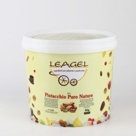 PURE PISTACHIO PASTE NATURE | Leagel | bucket of 3,5 kg. | Pure Mediterranean pistachios gelato paste. Pack: bucket of 3,5 kg.; 