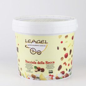 HAZELNUT "DELLA ROCCA" PASTE | Leagel | bucket of 5 kg. | Hazelnut-based ice cream paste. Medium toasting. Certifications: glute