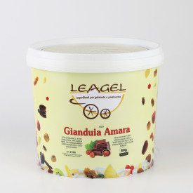 GIANDUIA BITTER PASTE | Leagel | bucket of 3,5 kg. | Cocoa and hazelnuts paste for bitter gianduia gelato. Certifications: glute