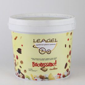 BUONISSIMO CREAM (WAFER CHOCOLATE) | Leagel | bucket of 4 kg. | Chocolate cream enriched with crispy wafers. Pack: bucket of 4 k