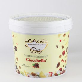 VARIEGATO CIOCCHELLA | Leagel | secchiello da 6 kg. | Crema morbida di cacao e nocciole. Con il 16% di nocciole. Certificazioni: