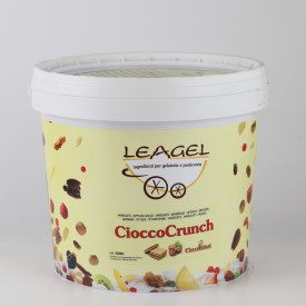 VARIEGATO CIOCCOCRUNCH | Leagel | secchiello da 5 kg. | Crema di cioccolato al latte con nocciole arricchita di croccanti wafer 