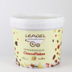 VARIEGATO CIOCCOFLAKES | Leagel | secchiello da 4 kg. | Crema di gianduia arricchita da croccanti cereali. Confezione: secchiell