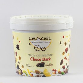 CHOCO DARK RIPPLE CREAM | Leagel | bucket of 5 kg. | Chocolate shortbread-flavoured cream, with gluten-free cocoa shortbread gra