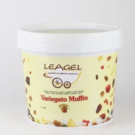 VARIEGATO MUFFIN | Leagel | secchiello da 5 kg. | Crema di cioccolato ricca di croccanti pepite. Confezione: secchiello da 5 kg.