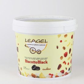 VARIEGATO BISCOTTOBLACK | Leagel | secchiello da 5 kg. | Crema di cioccolato ricca di croccanti Biscotti Neri. Confezione: secch