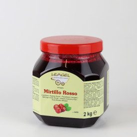 VARIEGATO MIRTILLO ROSSO | Leagel | barattolo da 2 kg. | Crema per variegare a base di Mirtilli Rossi. Certificazioni: senza glu