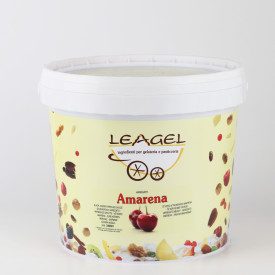 SOUR CHERRY CREAM | Leagel | bucket of 6 kg. | Sour cherry ripple cream. Certifications: gluten free; Pack: bucket of 6 kg.; Pro