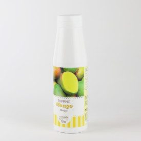 TOPPING MANGO | Leagel | bottle of 1 kg. | Cream to garnish and marbling your gelato, in a handy bottle. Certifications: gluten 