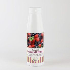 TOPPING FRUTTI DI BOSCO | Leagel | flacone da 1 kg. | Crema per guarnire in un comodo flacone. Certificazioni: senza glutine; Co