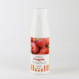 TOPPING STRAWBERRY | Leagel | bottle of 1 kg. | Cream to garnish and marbling your gelato, in a handy bottle. Certifications: gl