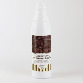 COVERING FOR CLASSIC STRACCIATELLA IN BOTTLE | Leagel | bottle of 0,9 kg. | Classic dark chocolate covering, in 900 g bottle. Ce