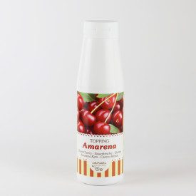 TOPPING SOUR CHERRY | Leagel | bottle of 1 kg. | Cream to garnish and marbling your gelato, in a handy bottle. Certifications: g