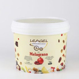 POMEGRANATE PASTE | Leagel | bucket of 3,5 kg. | Pomegranate ice cream paste (puree). Certifications: gluten free; Pack: bucket 