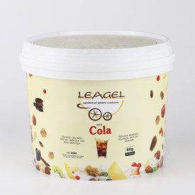 PASTA COLA | Leagel | secchiello da 3,5 kg. | Pasta al gusto cola da utilizzare su base frutta. Certificazioni: senza glutine; C