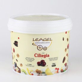 CHERRY PASTE 320605 | Certifications: gluten free; Pack: bucket of 3,5 kg.; Product family: fruit pastes | Cherry ice cream past