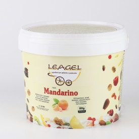 MANDARIN PASTE | Leagel | bucket of 3,5 kg. | Mandarin ice cream paste (puree). Certifications: gluten free; Pack: bucket of 3,5