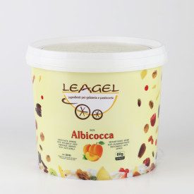 APRICOT PASTE | Leagel | bucket of 3,5 kg. | Apricot ice cream paste (puree). Certifications: gluten free; Pack: bucket of 3,5 k