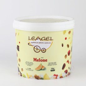 HONEYMELON PASTE | Leagel | bucket of 3,5 kg. | Melon ice cream paste (puree). Certifications: gluten free; Pack: bucket of 3,5 