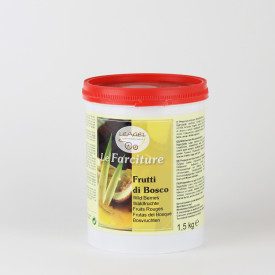 FORREST FRUIT FILLING 1,5 KG FOR PASTRY SHOP AND BAR LEAGEL | Leagel | jar of 1,5 kg. | Made with 25% of berries (strawberry, bl