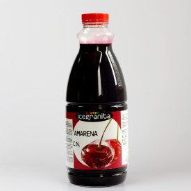 SOUR CHERRY SYRUP | Leagel | bottle of 3 kg. | Slush granita syrup, sour cherry. Certifications: gluten free; Pack: bottle of 3 