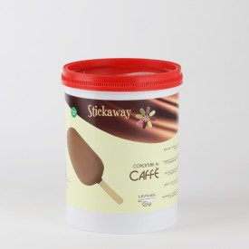 STICKAWAY CAFFÈ 1,2 KG. - COPERTURA STECCHI GELATO LEAGEL | Leagel | secchiello da 1,2 kg. | Copertura al gusto di cioccolato al