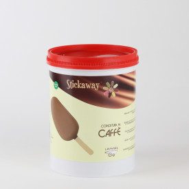 STICKAWAY COFFEE 1.2 KG. - ICE CREAM STICK COVERING LEAGEL | Leagel | bucket of 1,2 kg. | Chocolate and coffee covering. Certifi