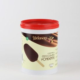 STICKAWAY CIOCCOLATO FONDENTE 1,2 KG. - COPERTURA STECCHI GELATO LEAGEL | Leagel | secchiello da 1,2 kg. | Copertura al gusto di