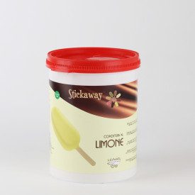 STICKAWAY LIMONE 1,2 KG. - COPERTURA STECCHI GELATO LEAGEL | Leagel | secchiello da 1,2 kg. | Copertura al gusto di cioccolato b