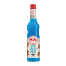 ANISE SYRUP ZERO+ | Toschi Vignola | Certifications: gluten free, vegan, sugar free; Pack: 6 bottles of 0.56 kg.; Product family