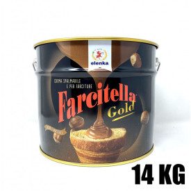 FARCITELLA GOLD 14 KG CHOCOLATE CREAM FOR FILLING ELENKA | Elenka | Pack: tin of 14 kg.; Product family: pastry | Farcitella Gol