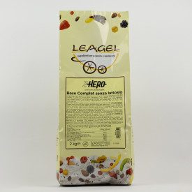 ZHERO COMPLETE BASE LACTOSE-FREE - 2 KG. - LEAGEL LACTOSE-FREE SUGAR-FREE ICE CREAM BASE | Leagel | Certifications: gluten free,