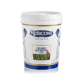 CRUMBLE CREMOSO TEA MATCHA | Rubicone | Certificazioni: senza glutine; Confezione: scatola 8 kg. - 2 secchielli da 4 kg.; Tipo d